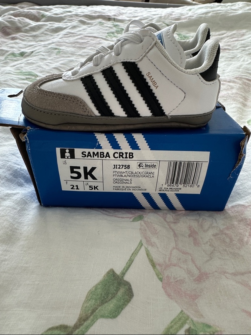 adidas toddler Samba Crib Shoes size 5k
